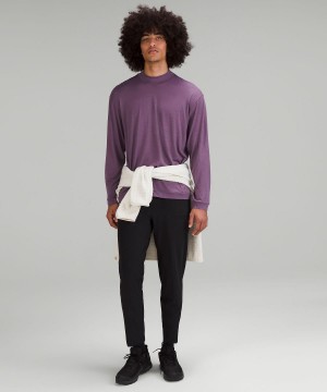 Purple Men Lululemon Merino Wool-Blend Long Sleeve Shirts | AU_LuLu22950