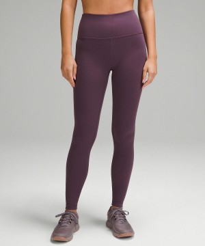 Purple Women Lululemon Wunder Train High-Rise Ribbed Tight 28" Leggings | AU_LuLu38107