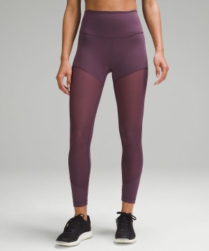 Purple Women Lululemon Wunder Train Mesh High-Rise Tight 25" Leggings | AU_LuLu98105