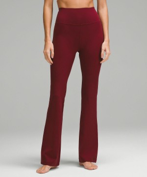 Red Burgundy Women Lululemon Groove Super-High-Rise Flared Pant Nulu Leggings | AU_LuLu53938