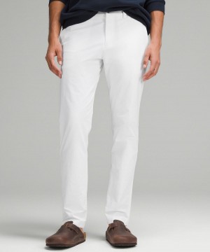 White Men Lululemon ABC Slim-Fit 34"L Trousers | AU_LuLu94222