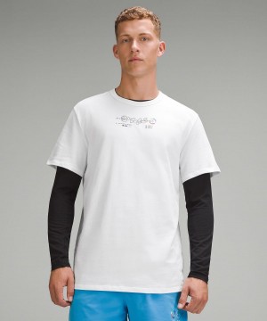 White Men Lululemon Cotton Jersey T Shirts | AU_LuLu27443