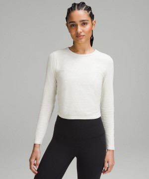 White Women Lululemon All It Takes Ribbed Nulu Long Sleeve Shirts | AU_LuLu37093