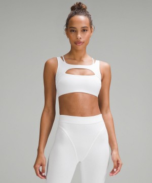 White Women Lululemon Everlux Front Cut-Out Train Sports Bra | AU_LuLu77848