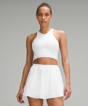 White Women Lululemon Narrow Hem Cropped Tennis Tank Top | AU_LuLu58186