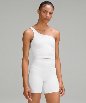 White Women Lululemon Ribbed Nulu Asymmetrical Yoga Tank Top | AU_LuLu77358