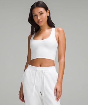 White Women Lululemon Wundermost Ultra-Soft Nulu Scoop-Neck Cropped Tank Tank Top | AU_LuLu98525