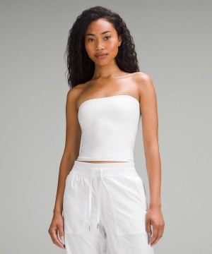 White Women Lululemon Wundermost Ultra-Soft Nulu Tube Top Shirts | AU_LuLu37220