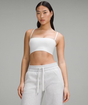 White Women Lululemon Wundermost Ultra-Soft Nulu Bandeaulette Sports Bra | AU_LuLu60063