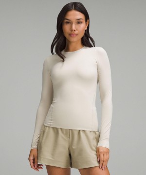 White Women Lululemon Wundermost Ultra-Soft Nulu Crewneck Long-Sleeve T Shirts | AU_LuLu82357