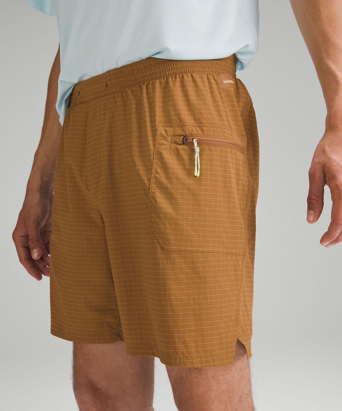 Beige Men Lululemon Hike to Swim Ripstop 8" Shorts | AU_LuLu79922