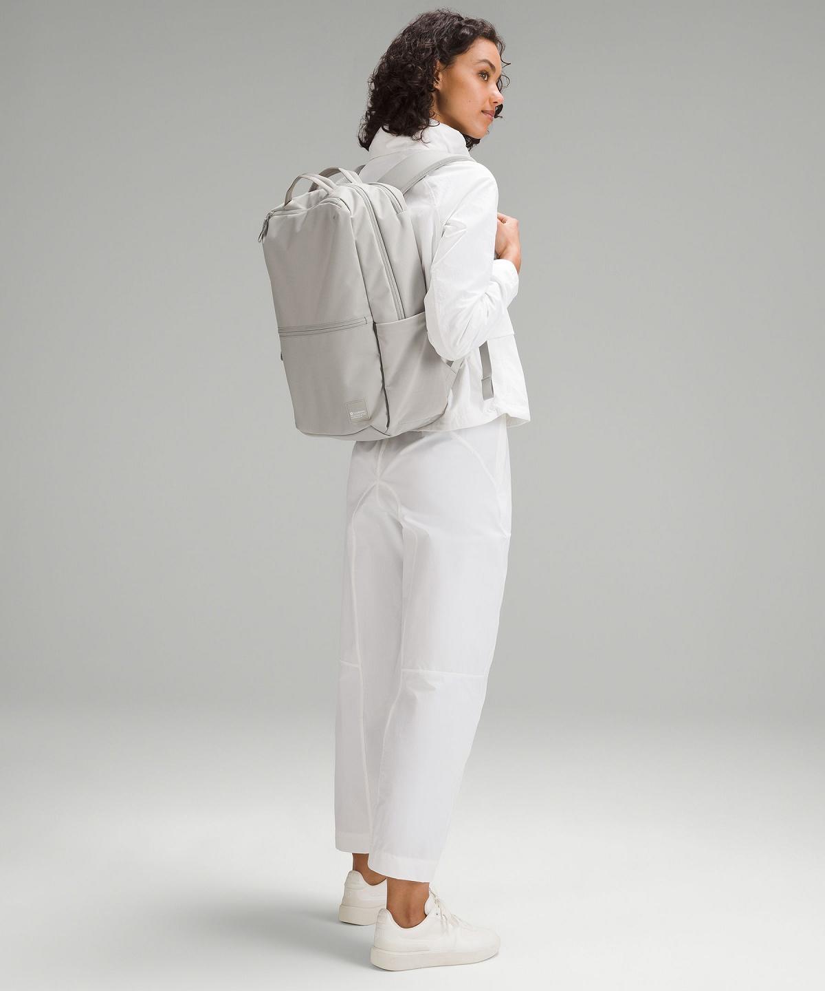 Beige White Bag Lululemon Double-Zip 22L Backpacks | AU_LuLu95556