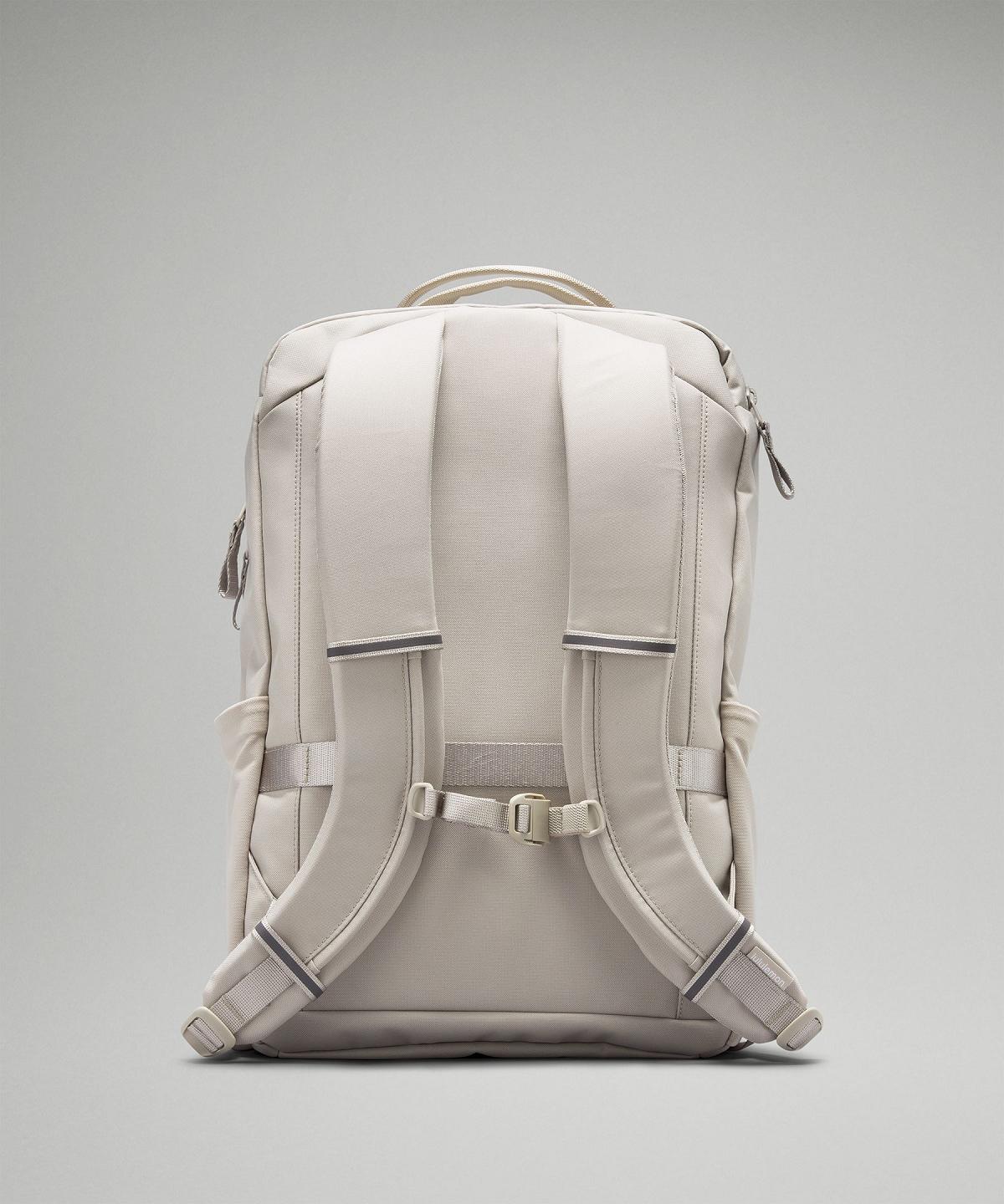 Beige White Bag Lululemon Double-Zip 22L Backpacks | AU_LuLu95556