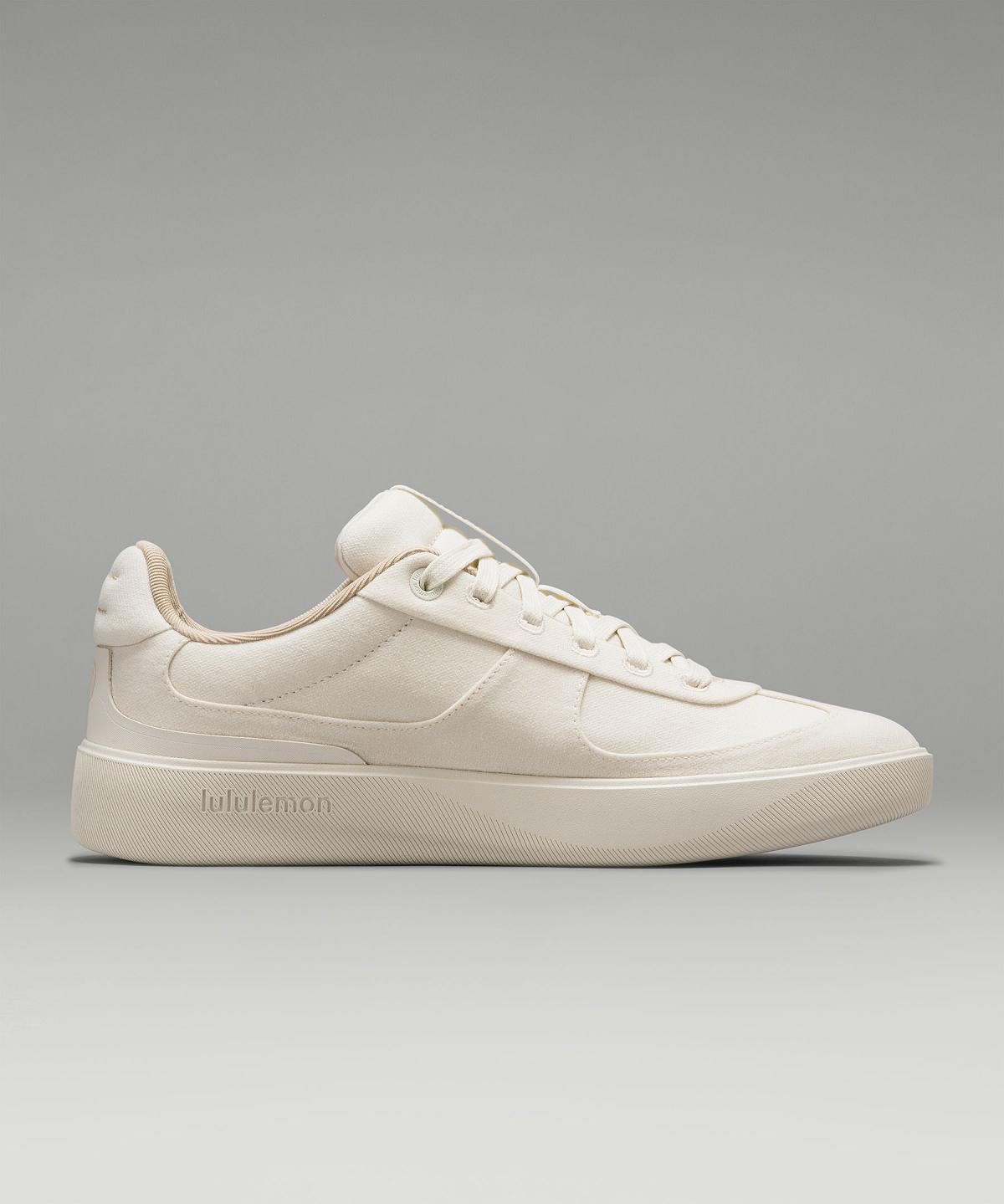 Beige White Men Lululemon Cityverse Canvas Sneaker Shoes | AU_LuLu91796