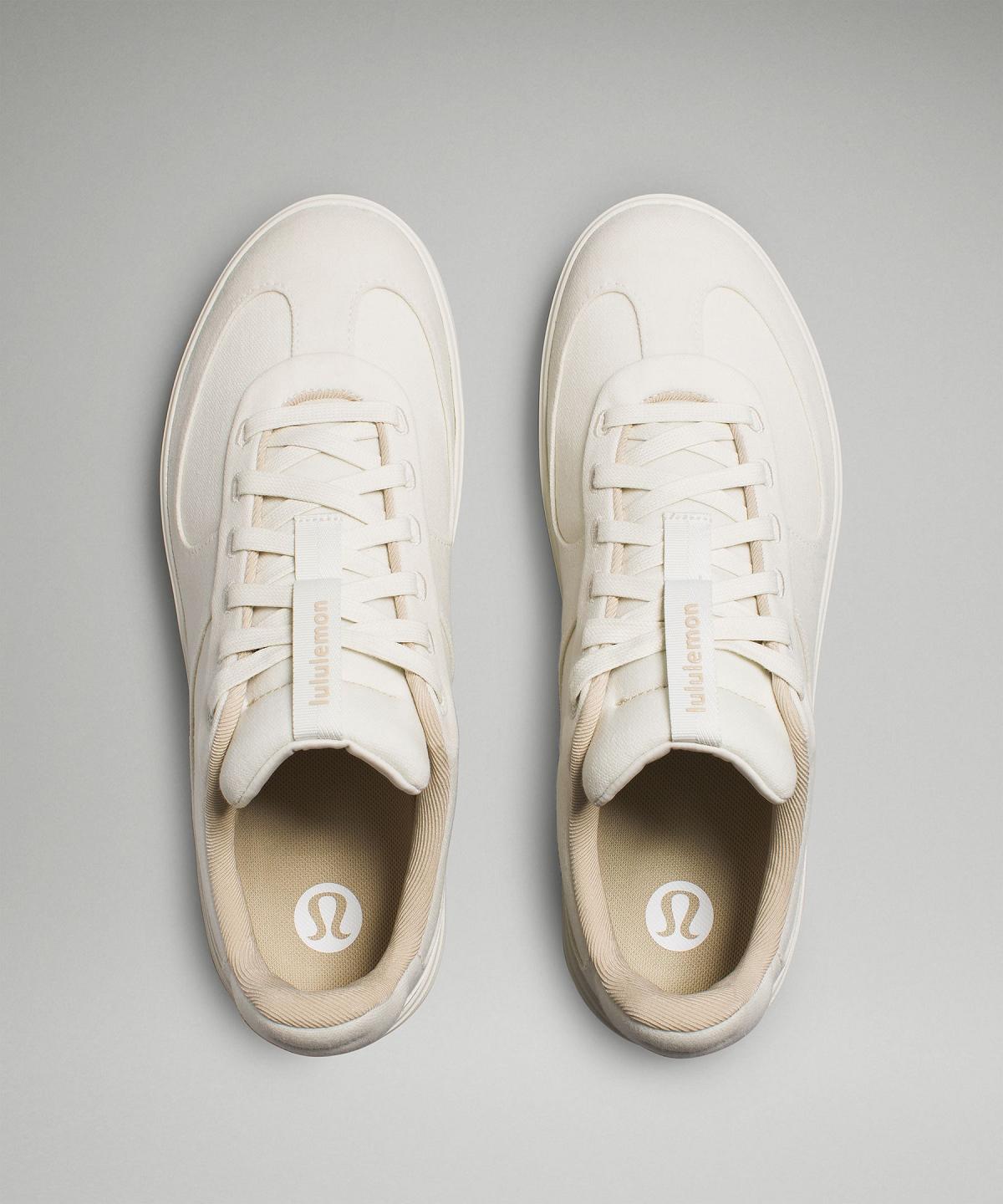 Beige White Men Lululemon Cityverse Canvas Sneaker Shoes | AU_LuLu91796