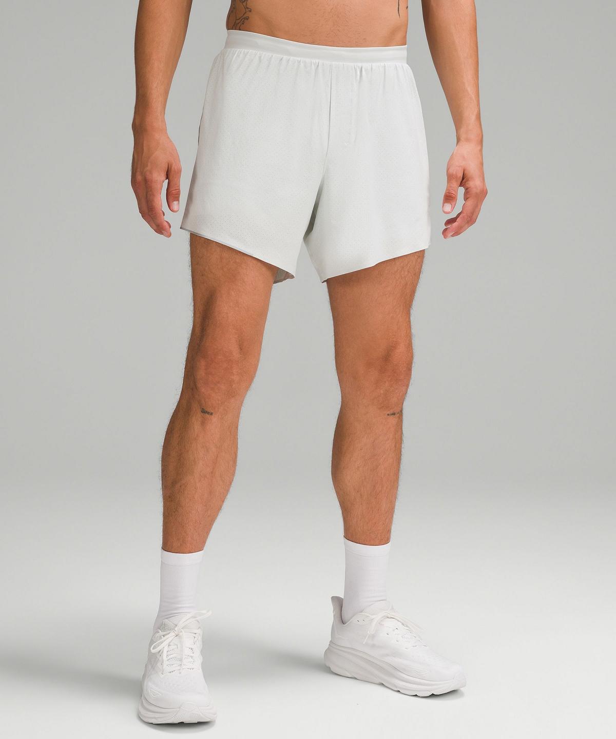 Beige White Men Lululemon Fast and Free Lined 6" Shorts | AU_LuLu30348