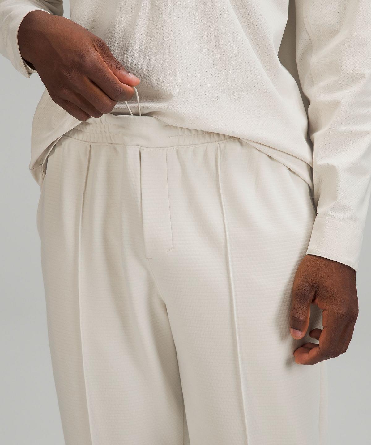 Beige White Men Lululemon GridLiner Pull-On Trousers | AU_LuLu47129