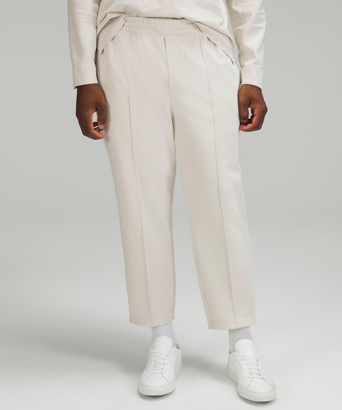 Beige White Men Lululemon GridLiner Pull-On Trousers | AU_LuLu47129