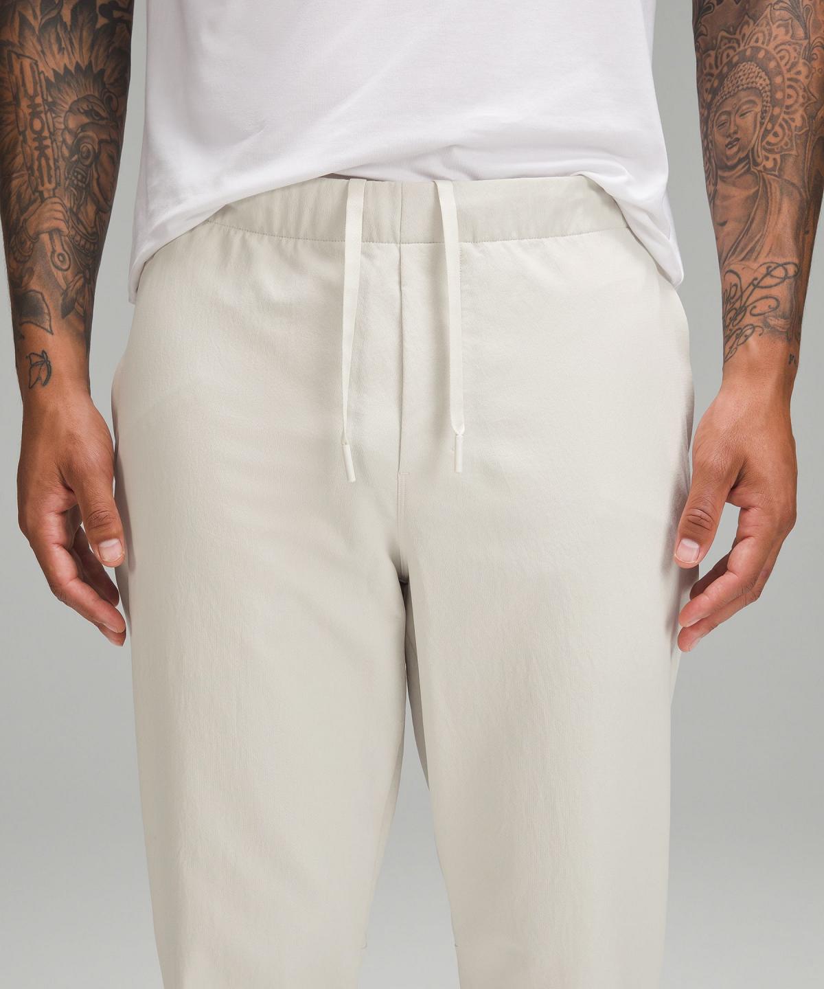 Beige White Men Lululemon New Venture Trousers | AU_LuLu91680