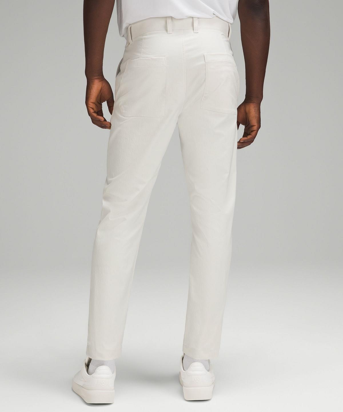 Beige White Men Lululemon Slim-Tapered Twill Pants | AU_LuLu98355