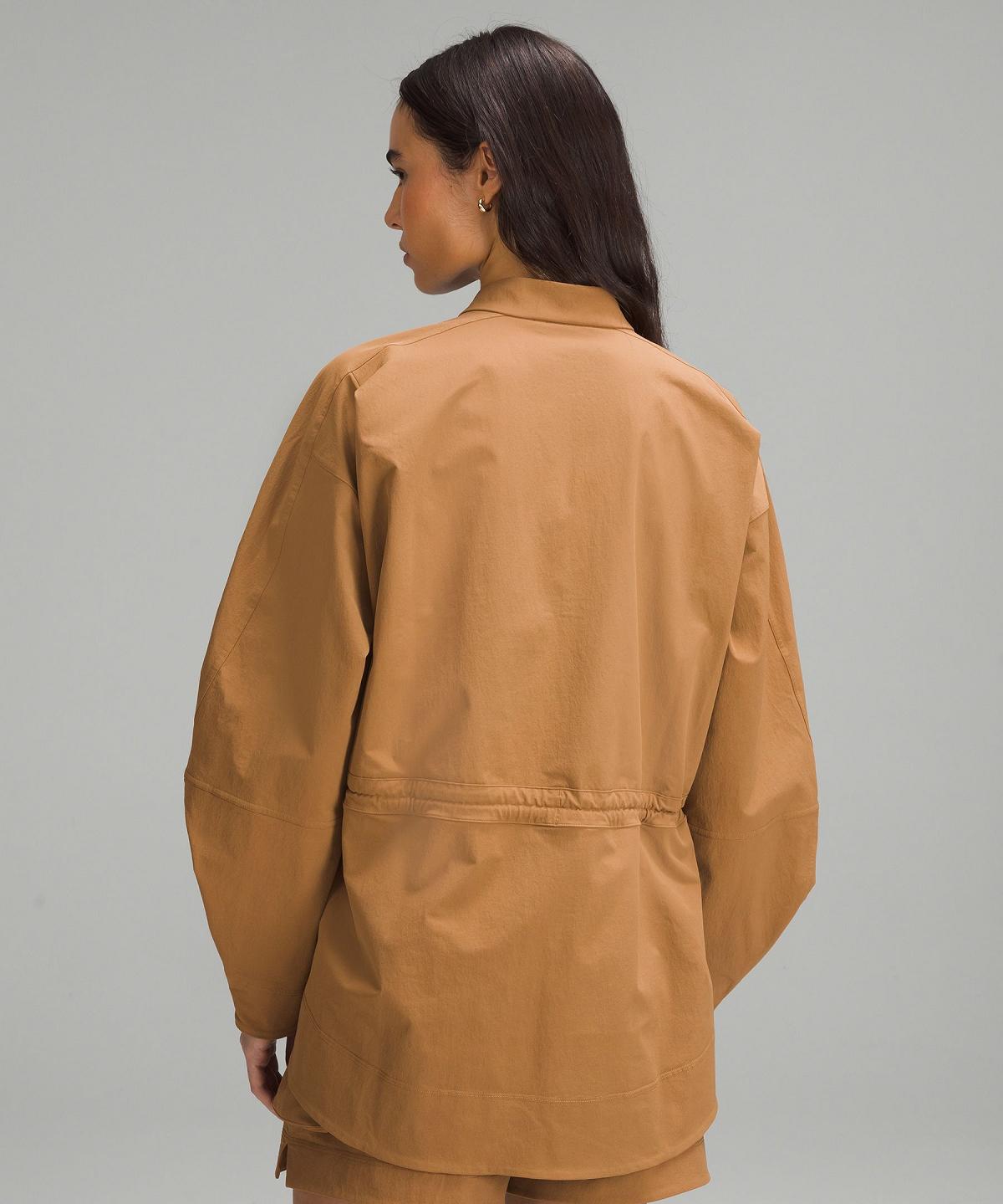 Beige Women Lululemon Cinch-Waist Stretch Shirt Coats & Jackets | AU_LuLu25490