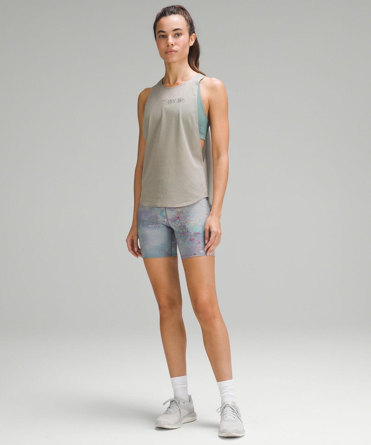 Beige Women Lululemon lab Grid Mesh Training Tank Top | AU_LuLu46097