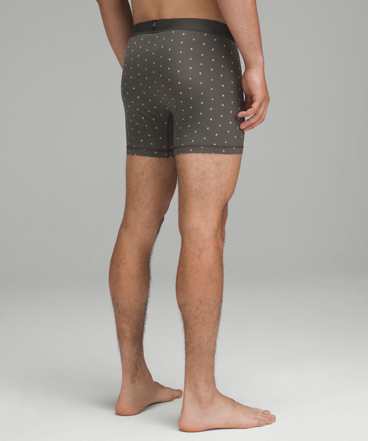 Beige / Brown / Grey Men Lululemon Always In Motion Boxer 5" Underwear | AU_LuLu25575