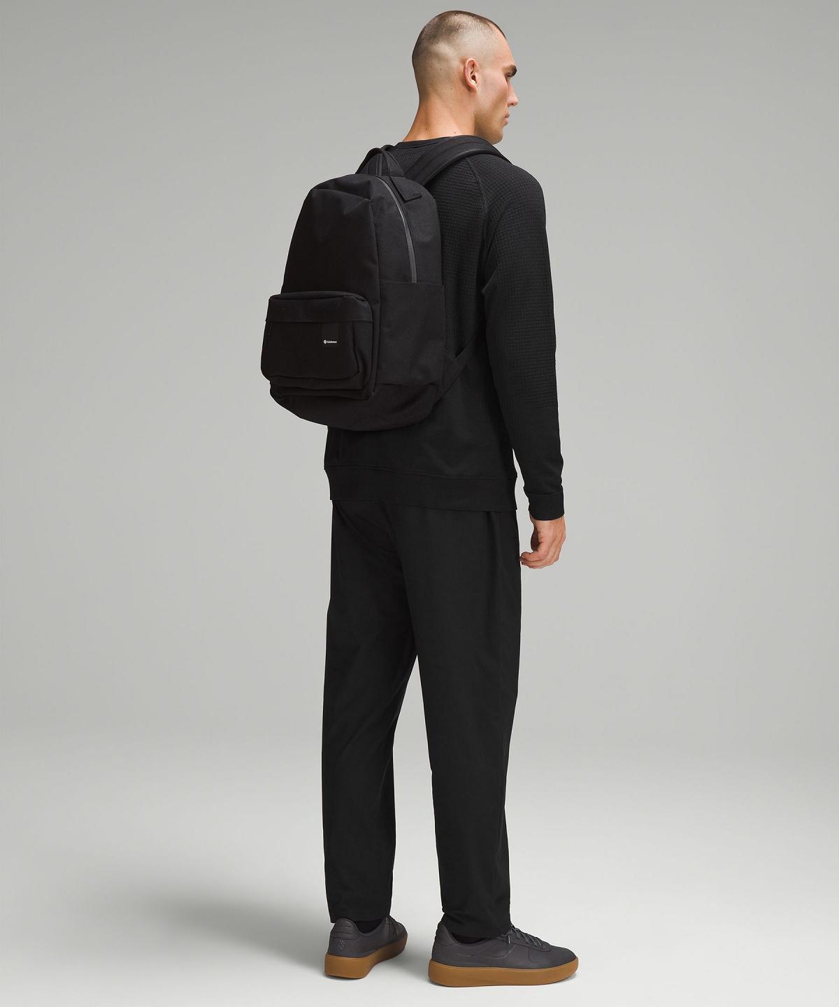 Black Bag Lululemon Command the Day 25L Backpacks | AU_LuLu44451