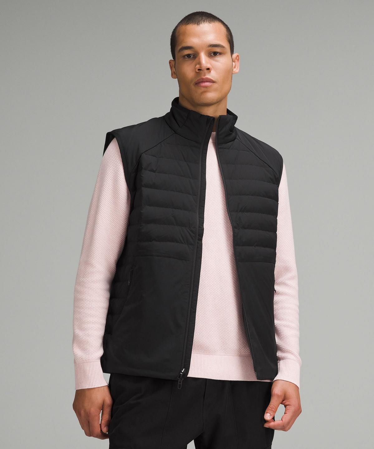 Black Men Lululemon Down for It All Vest Coats & Jackets | AU_LuLu67281