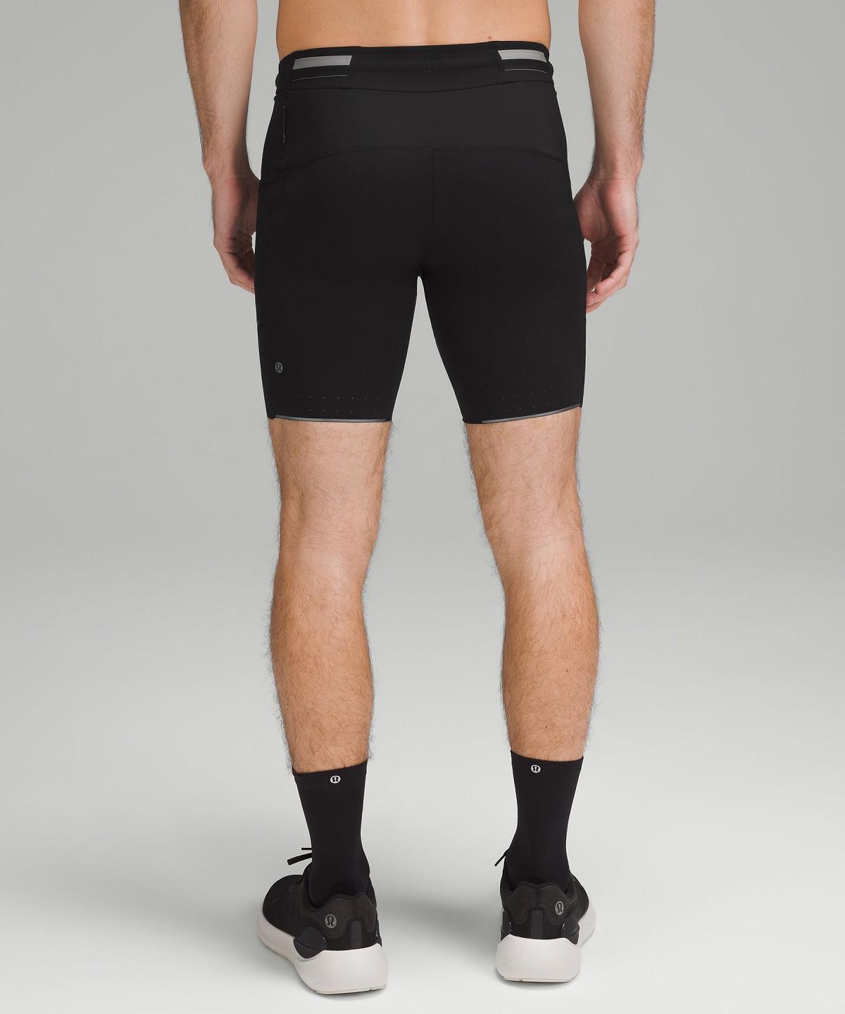 Black Men Lululemon Fast and Free Half Tight 8" Shorts | AU_LuLu44254