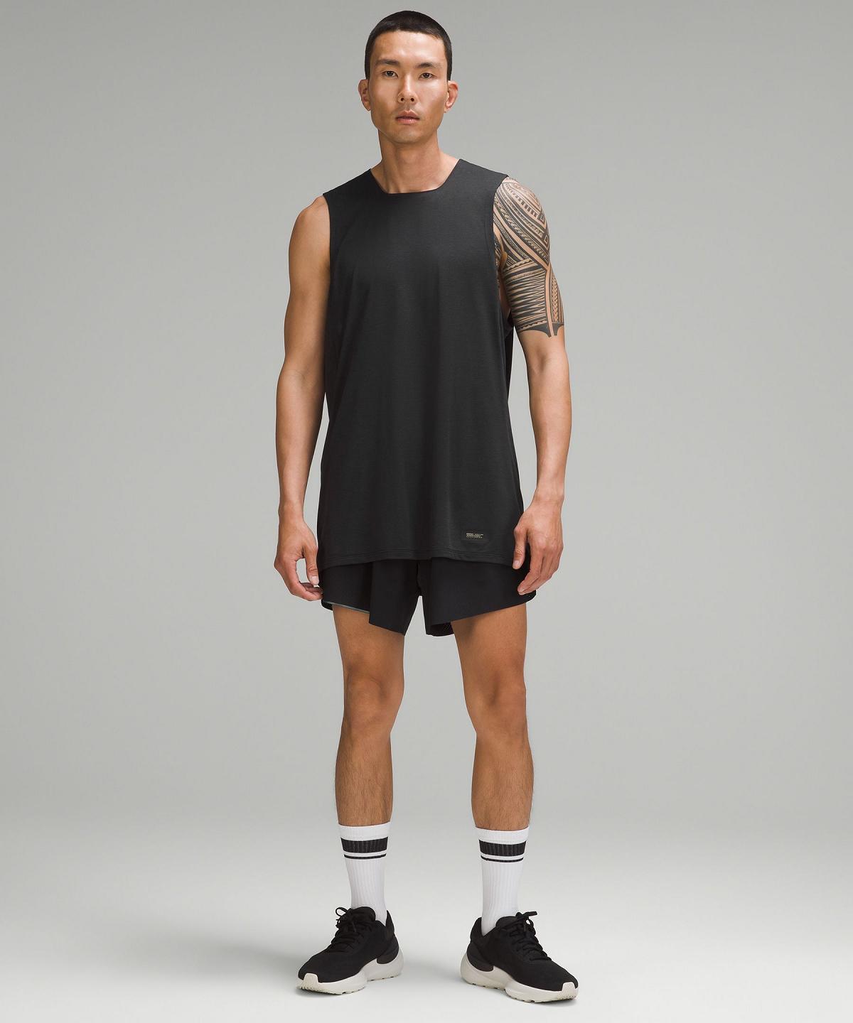 Black Men Lululemon Fast and Free Trail Running Tank Top Shirts | AU_LuLu79313