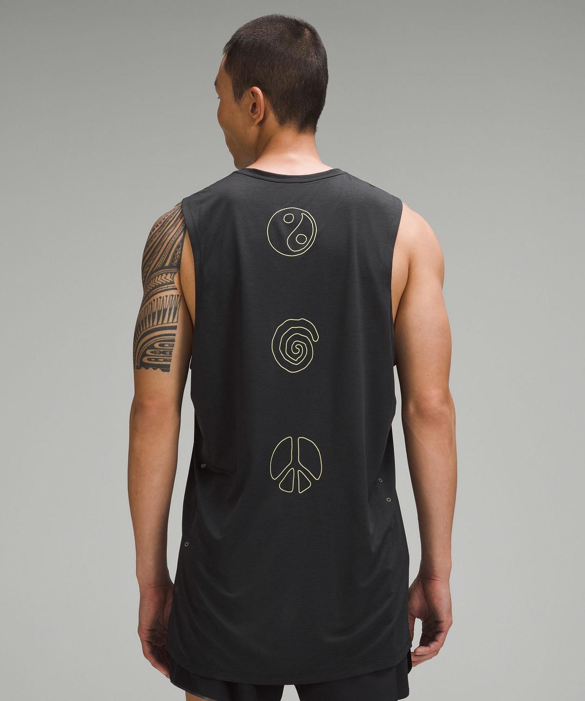 Black Men Lululemon Fast and Free Trail Running Tank Top Shirts | AU_LuLu79313