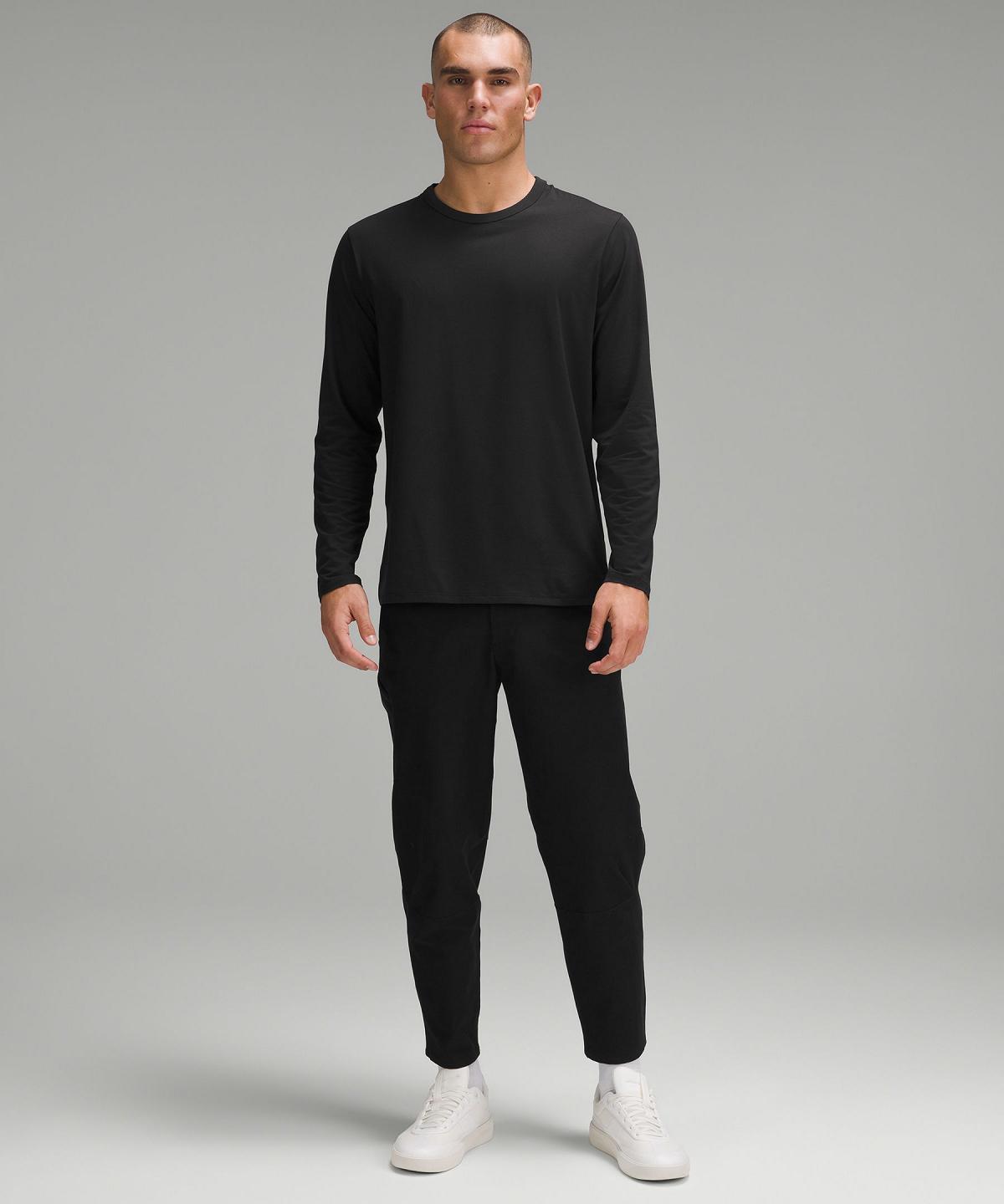 Black Men Lululemon Fundamental Long-Sleeve Shirts | AU_LuLu92587