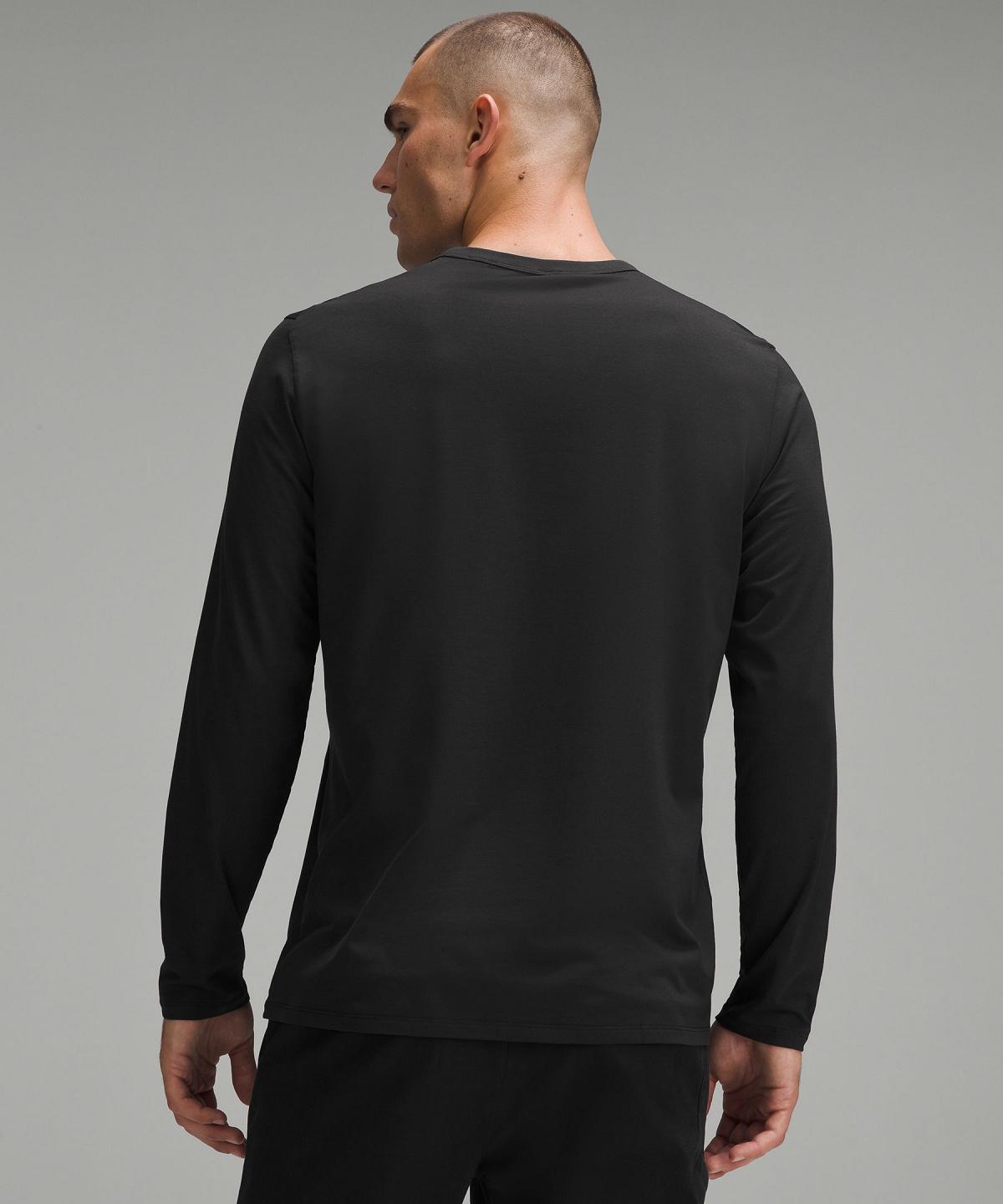 Black Men Lululemon Fundamental Long-Sleeve Shirts | AU_LuLu92587