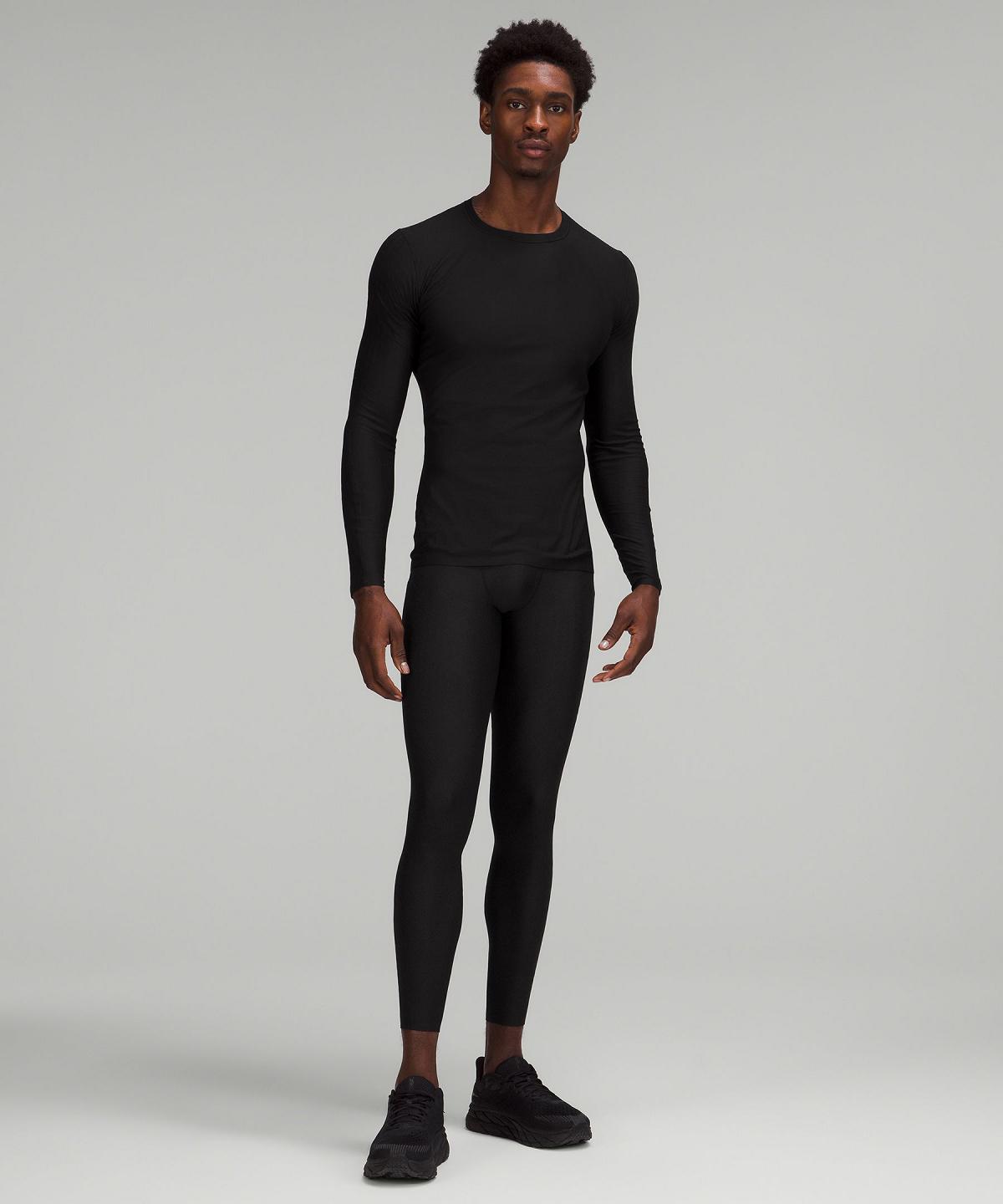 Black Men Lululemon SenseKnit Running Long Sleeve Shirts | AU_LuLu70634