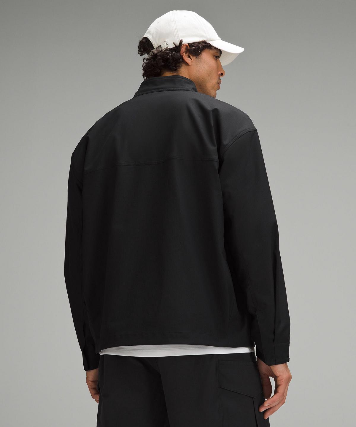 Black Men Lululemon Smooth Twill Full-Zip Coats & Jackets | AU_LuLu68278