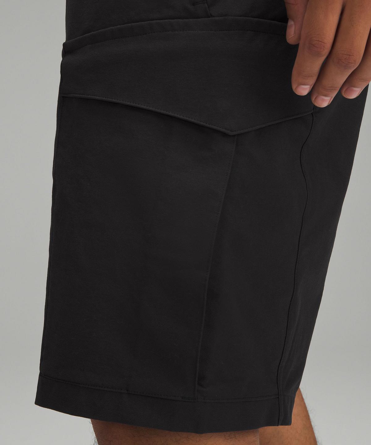 Black Men Lululemon Stretch Cotton VersaTwill Cargo Pocket 10" Shorts | AU_LuLu79634