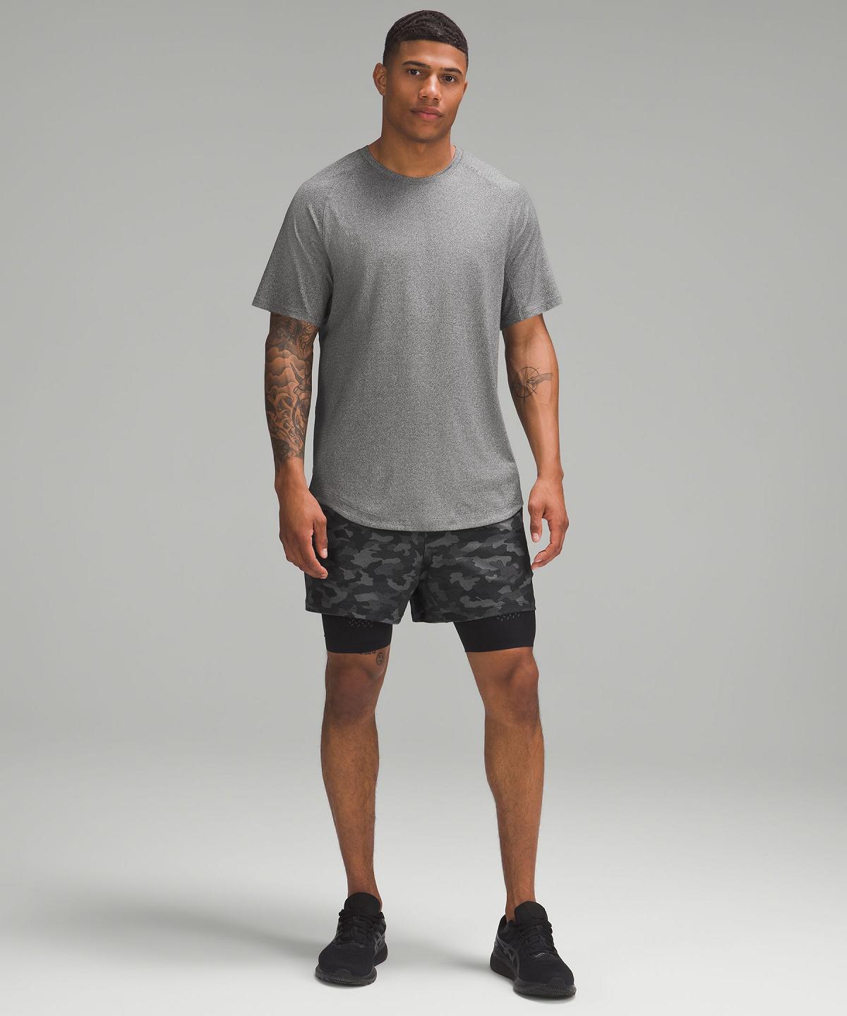 Black Men Lululemon Vital Drive Training Half Tight 10" Shorts | AU_LuLu64398