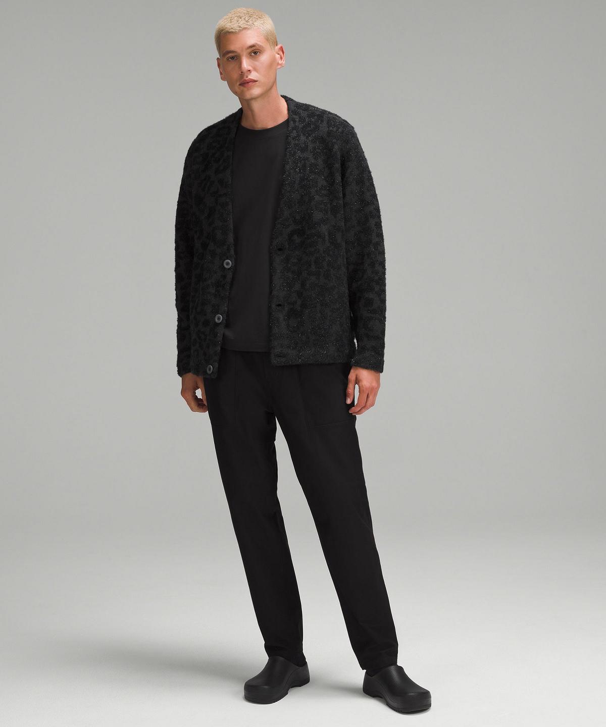 Black Men Lululemon Wool-Blend Jacquard Cardigan Sweaters | AU_LuLu85067