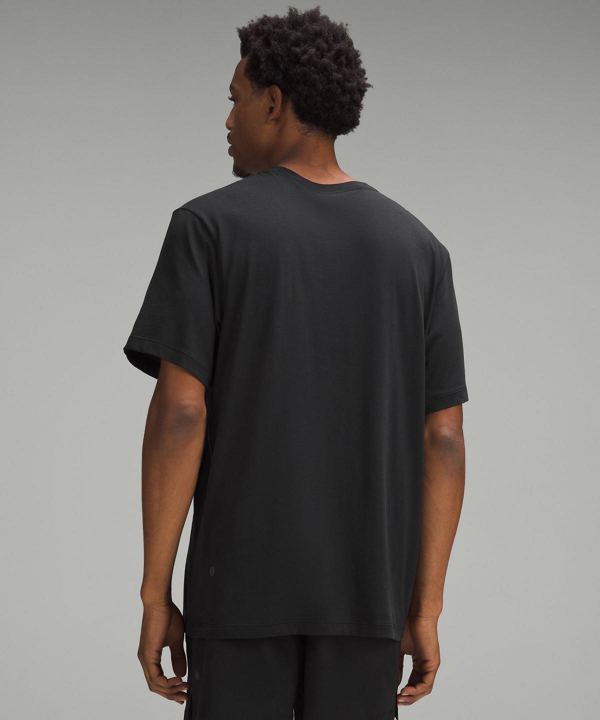 Black Men Lululemon Zeroed In Short-Sleeve Shirts | AU_LuLu22014