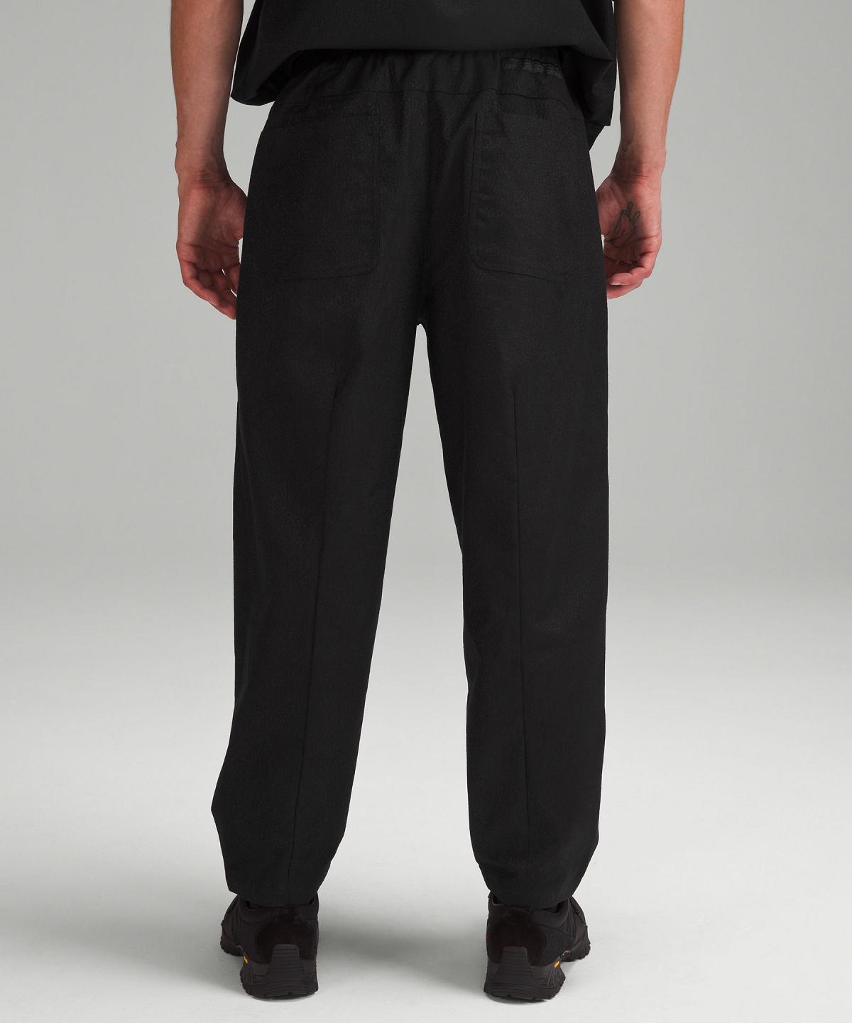 Black Men Lululemon lululemon lab Jacquard Relaxed-Tapered 27"L Trousers | AU_LuLu49808