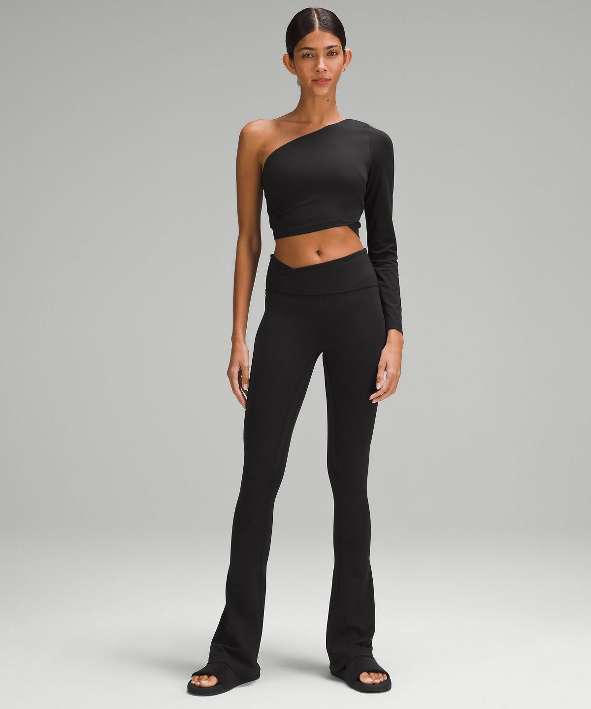 Black Women Lululemon Align™ Asymmetrical-Waist Mini-Flare Pant 32" Leggings | AU_LuLu61583