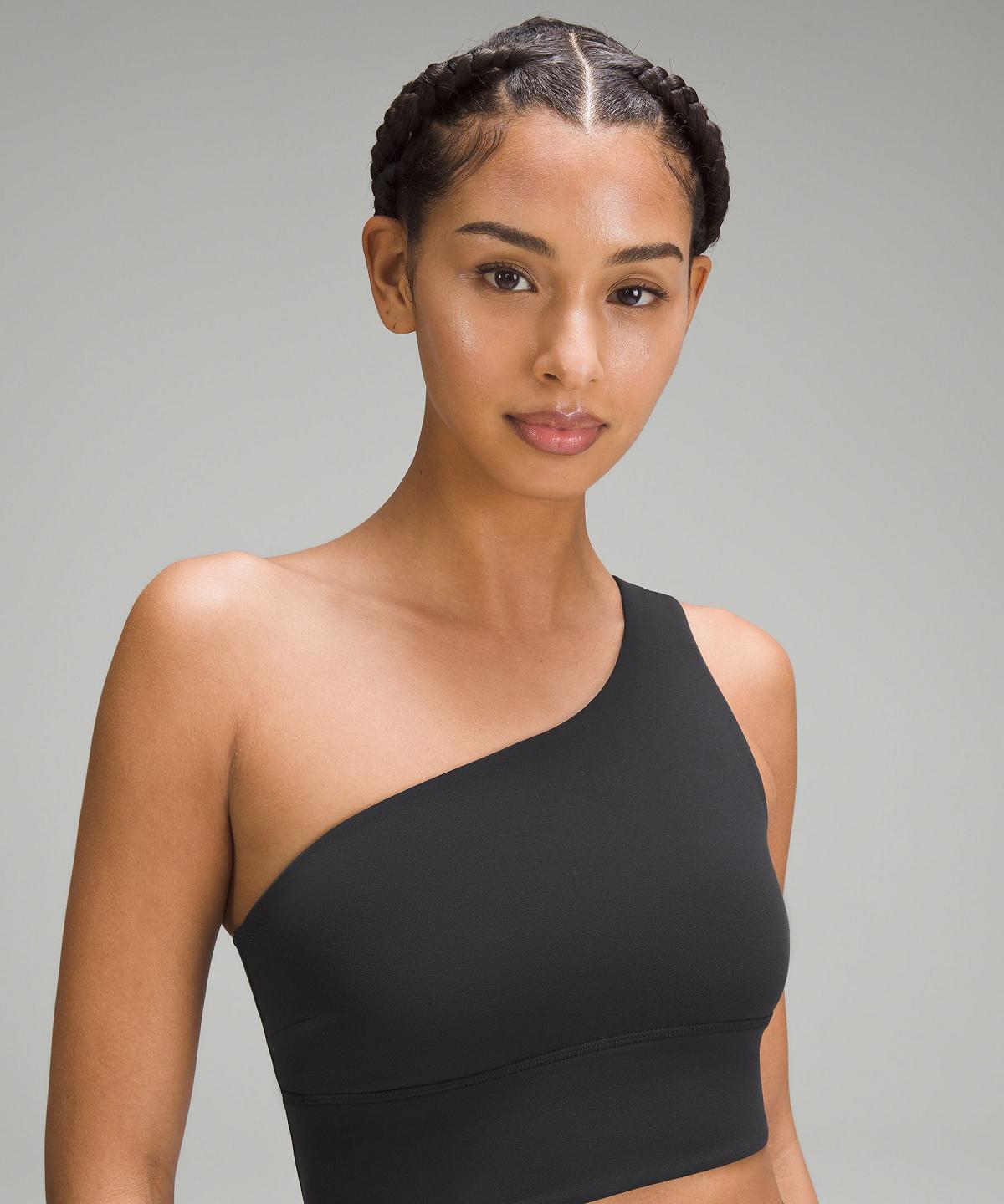 Black Women Lululemon Align™ Asymmetrical Sports Bra | AU_LuLu63877