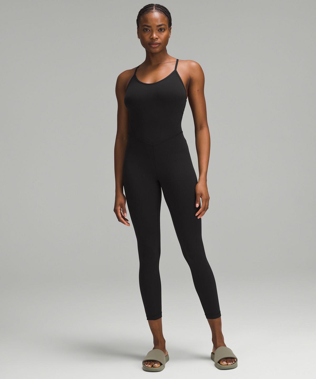 Black Women Lululemon Align™ Cross-Back Bodysuit 25" Jumpsuit | AU_LuLu25330