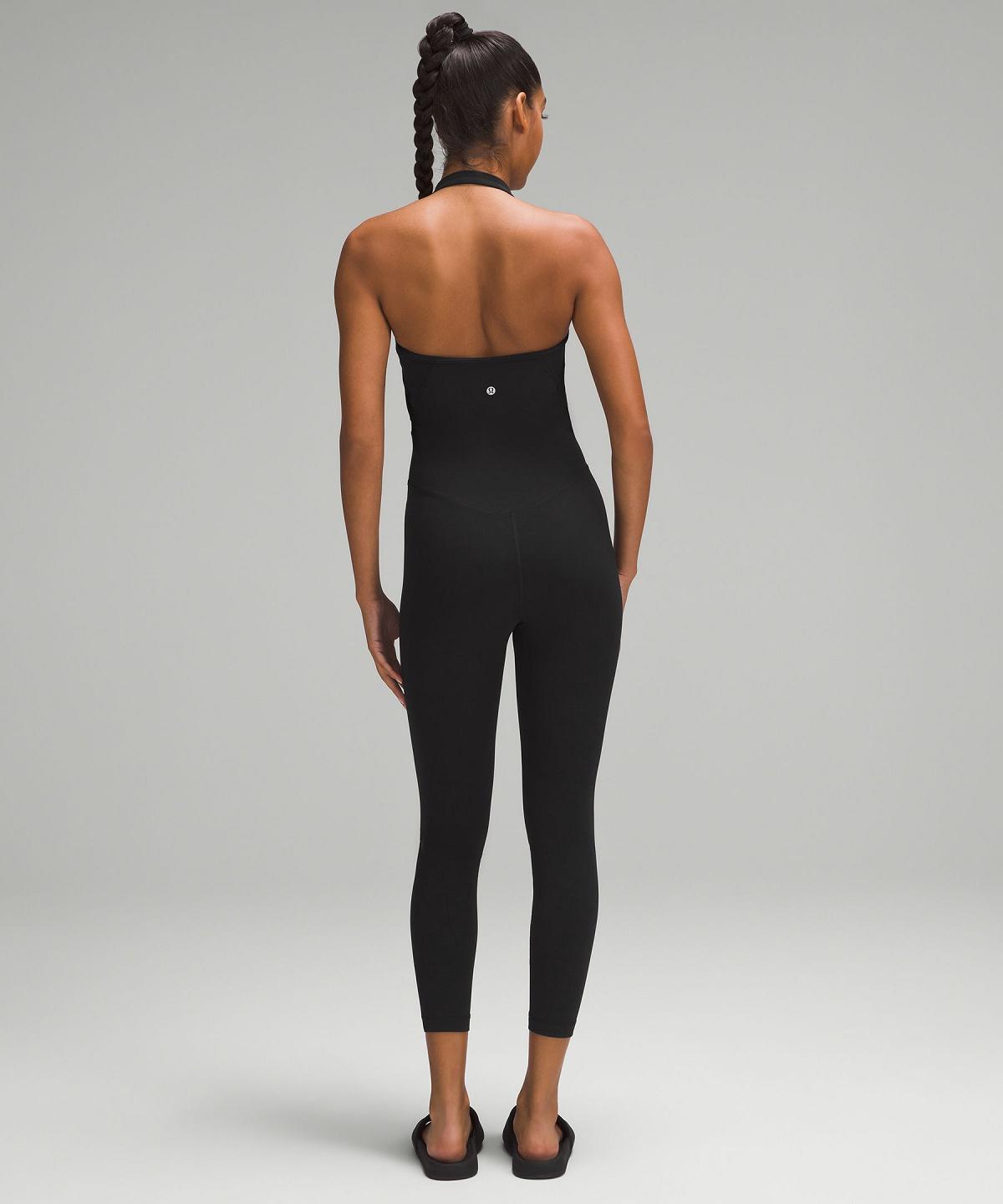 Black Women Lululemon Align™ Halter Bodysuit 25" Jumpsuit | AU_LuLu62611