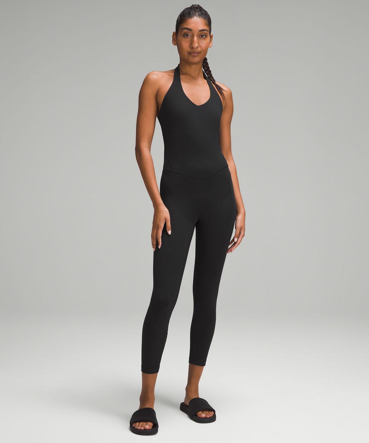 Black Women Lululemon Align™ Halter Bodysuit 25" Jumpsuit | AU_LuLu62611