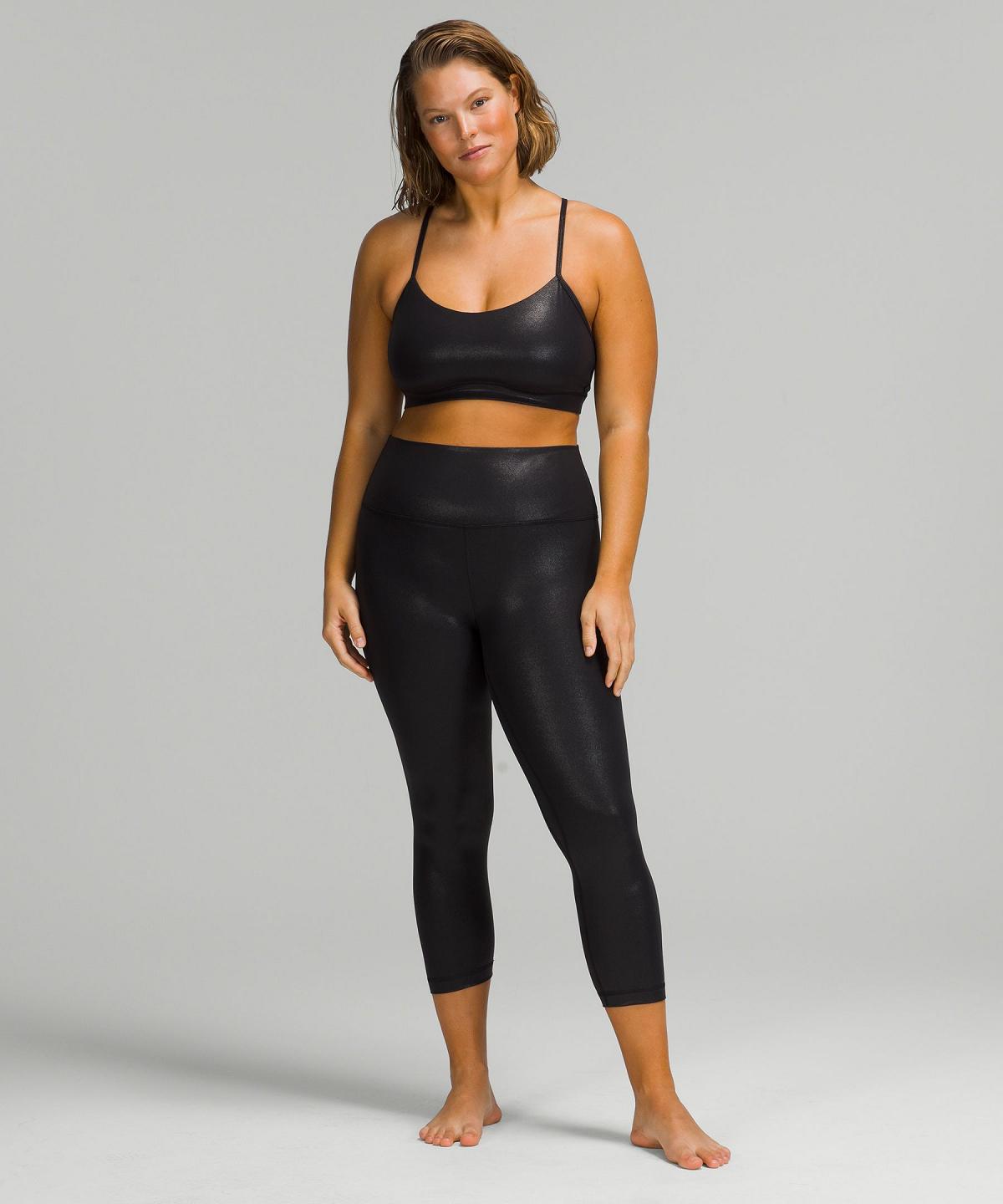 Black Women Lululemon Align™ High-Rise Crop 23" Leggings | AU_LuLu35653