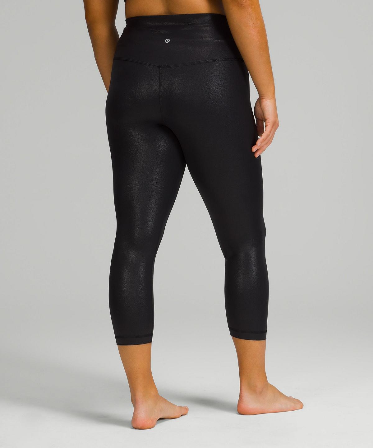 Black Women Lululemon Align™ High-Rise Crop 23" Leggings | AU_LuLu35653