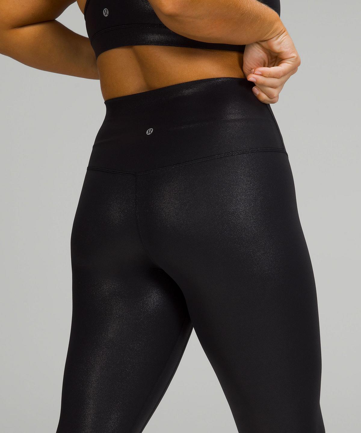 Black Women Lululemon Align™ High-Rise Crop 23" Leggings | AU_LuLu35653