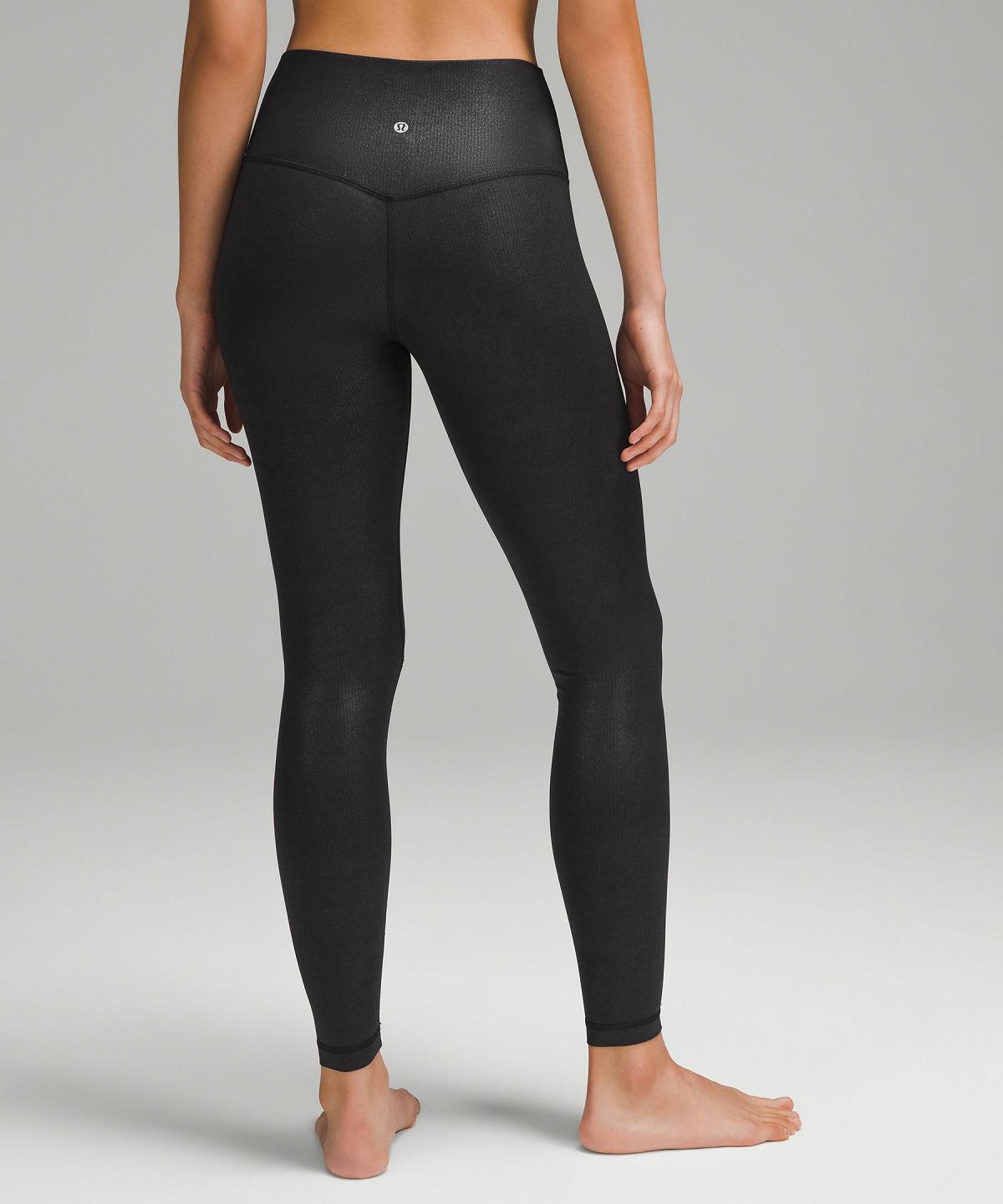 Black Women Lululemon Align™ High-Rise Ribbed Pant 28" Leggings | AU_LuLu50765